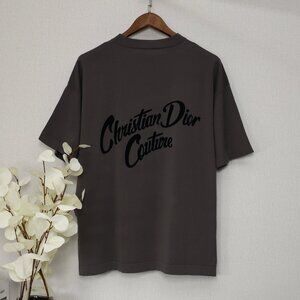 Dior CD embroidered flocked short sleeves Mens Size L